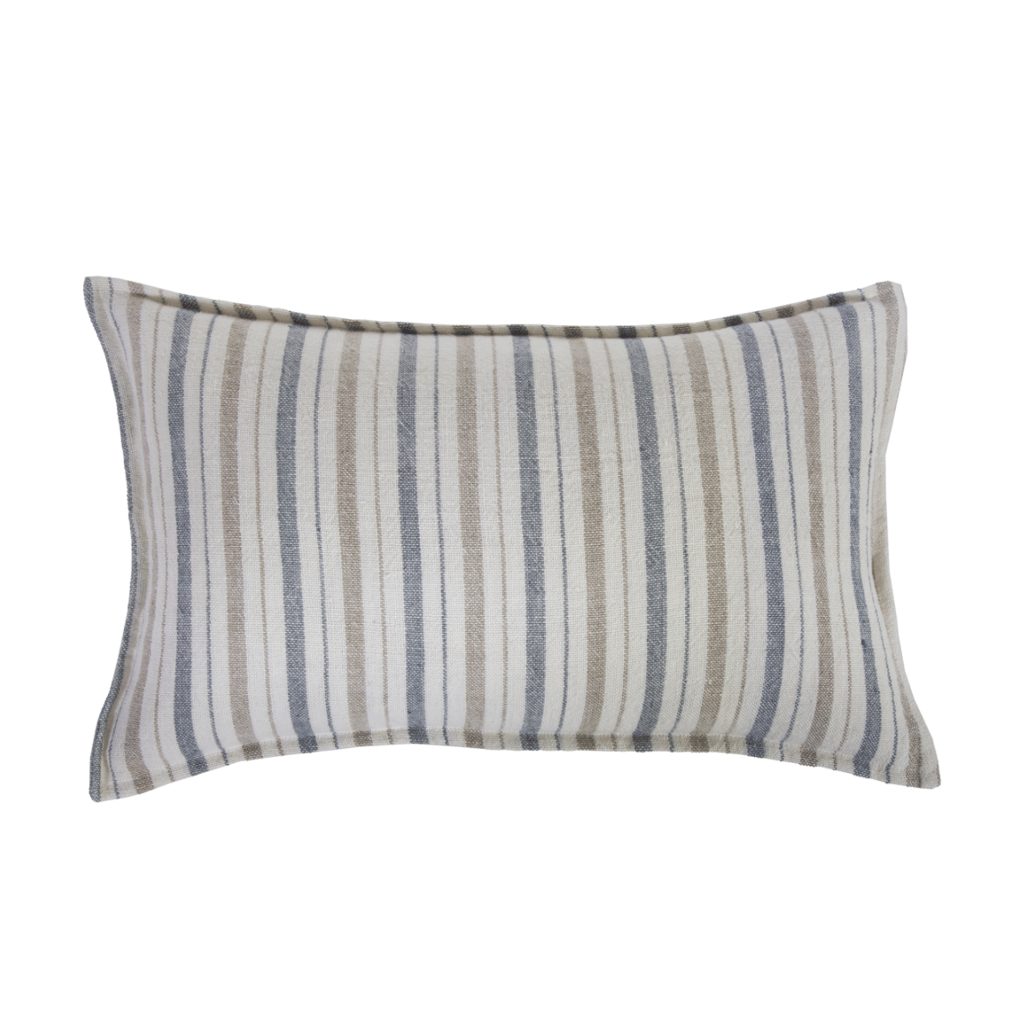 Beach Themed Throw Pillows, Stripe Tassel, Taupe