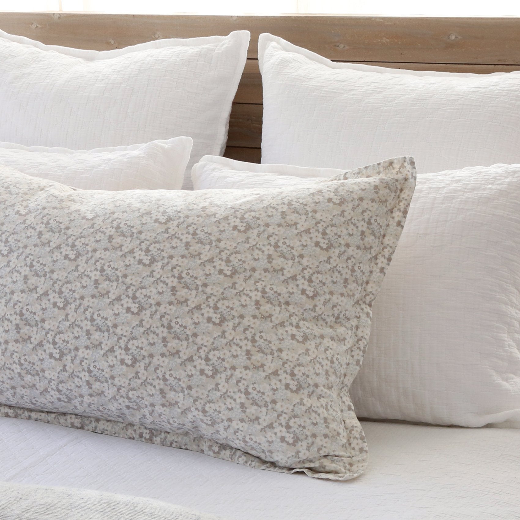 Pom Pom at Home June Big Pillow with Insert Ocean/Grey