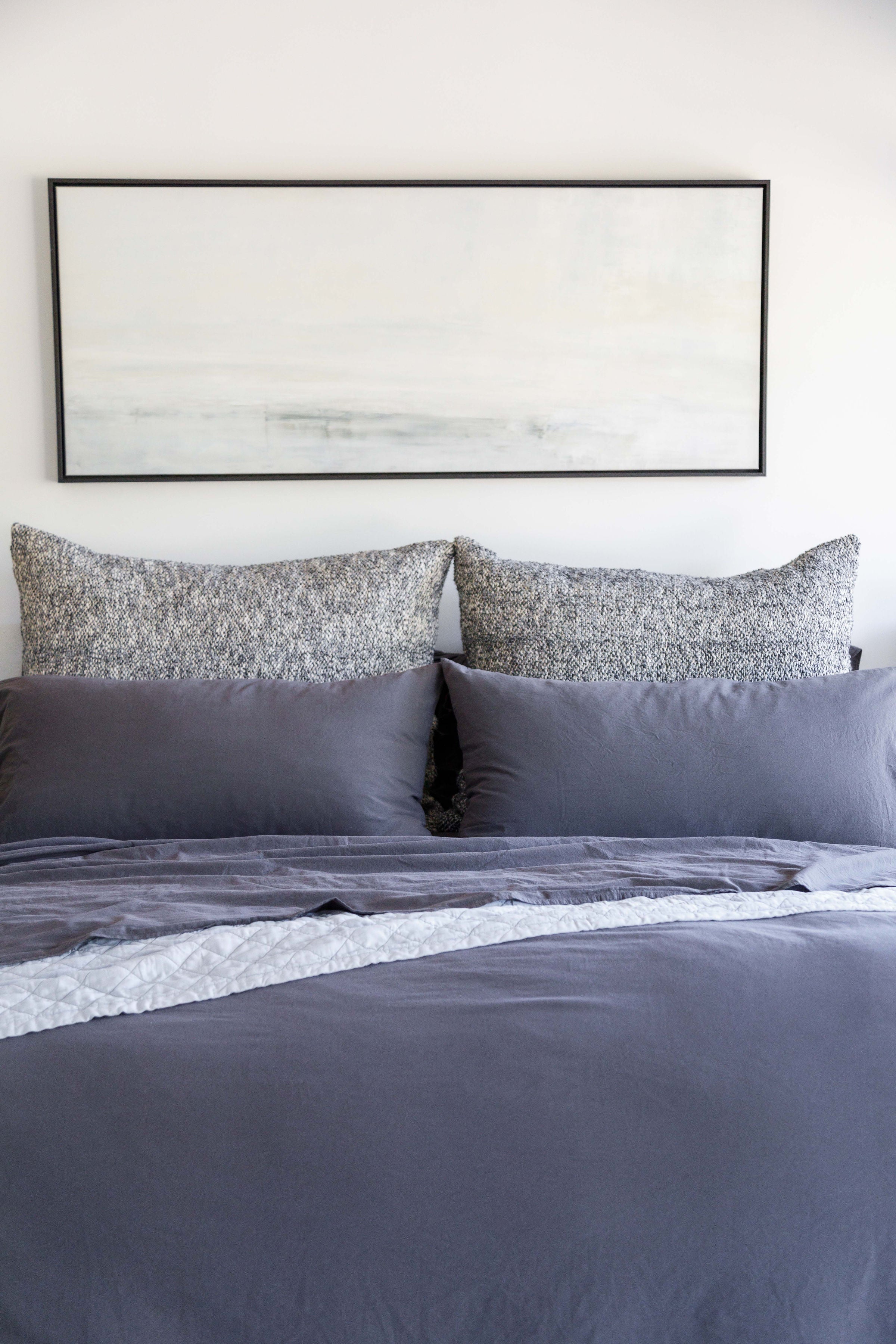 Big grey pillows for bed sale