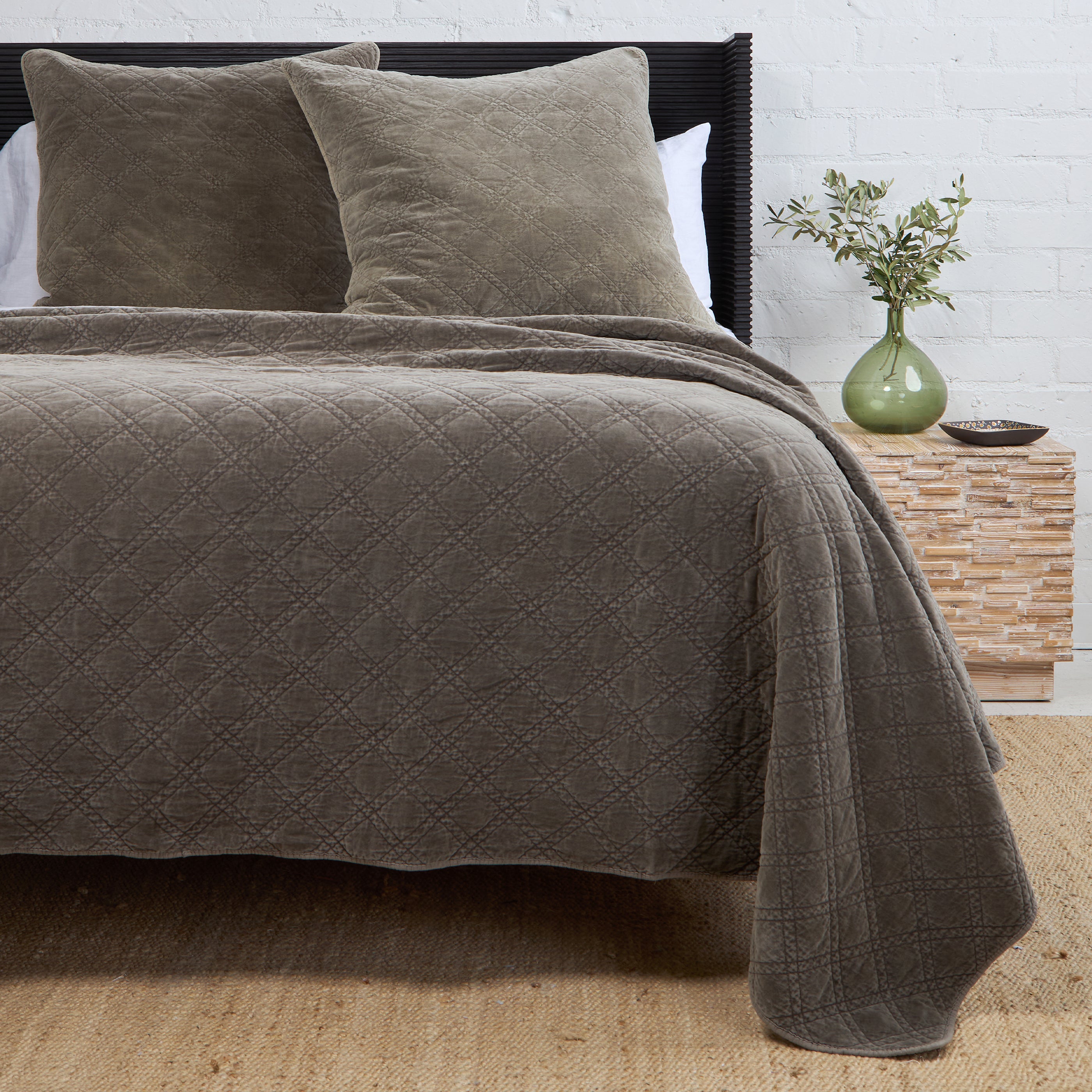 Brussels Coverlet-Queen-Pewter-Pom Pom at Home