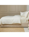 Parker Bamboo Sateen Duvet Set-Queen-Ivory-Pom Pom at Home