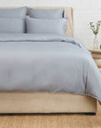 Parker Bamboo Sateen Duvet Set-Twin-Ocean-Pom Pom at Home