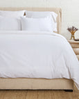 Parker Cotton Sateen Duvet Set-Twin-White-Pom Pom at Home