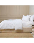 Parker Cotton Sateen Duvet Set-King-White-Pom Pom at Home