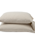 Kelly Linen Sheet Set-Standard Pillowcase (Set Of 2)-Flax/Flax-Pom Pom at Home