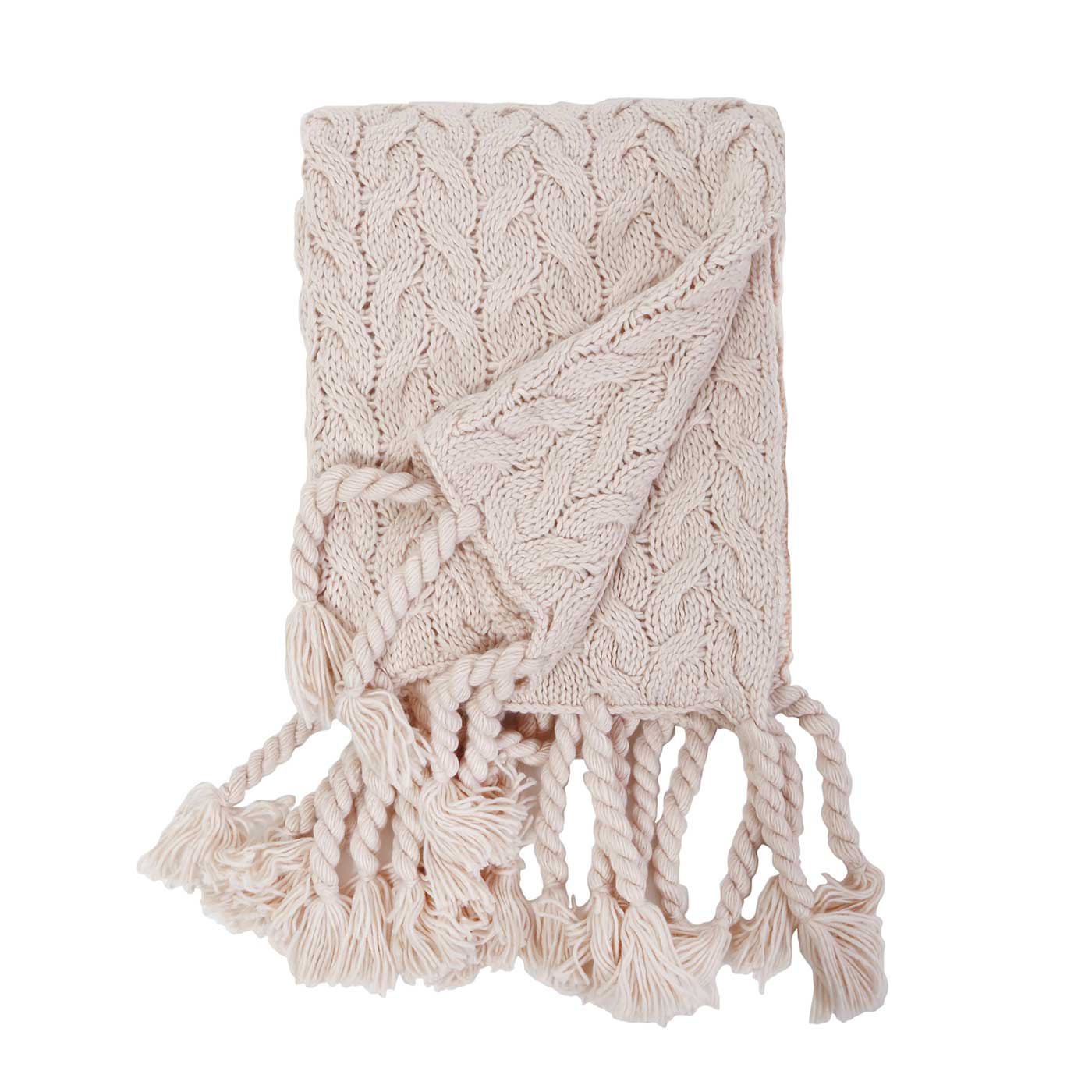 Blush pink pom online pom throw