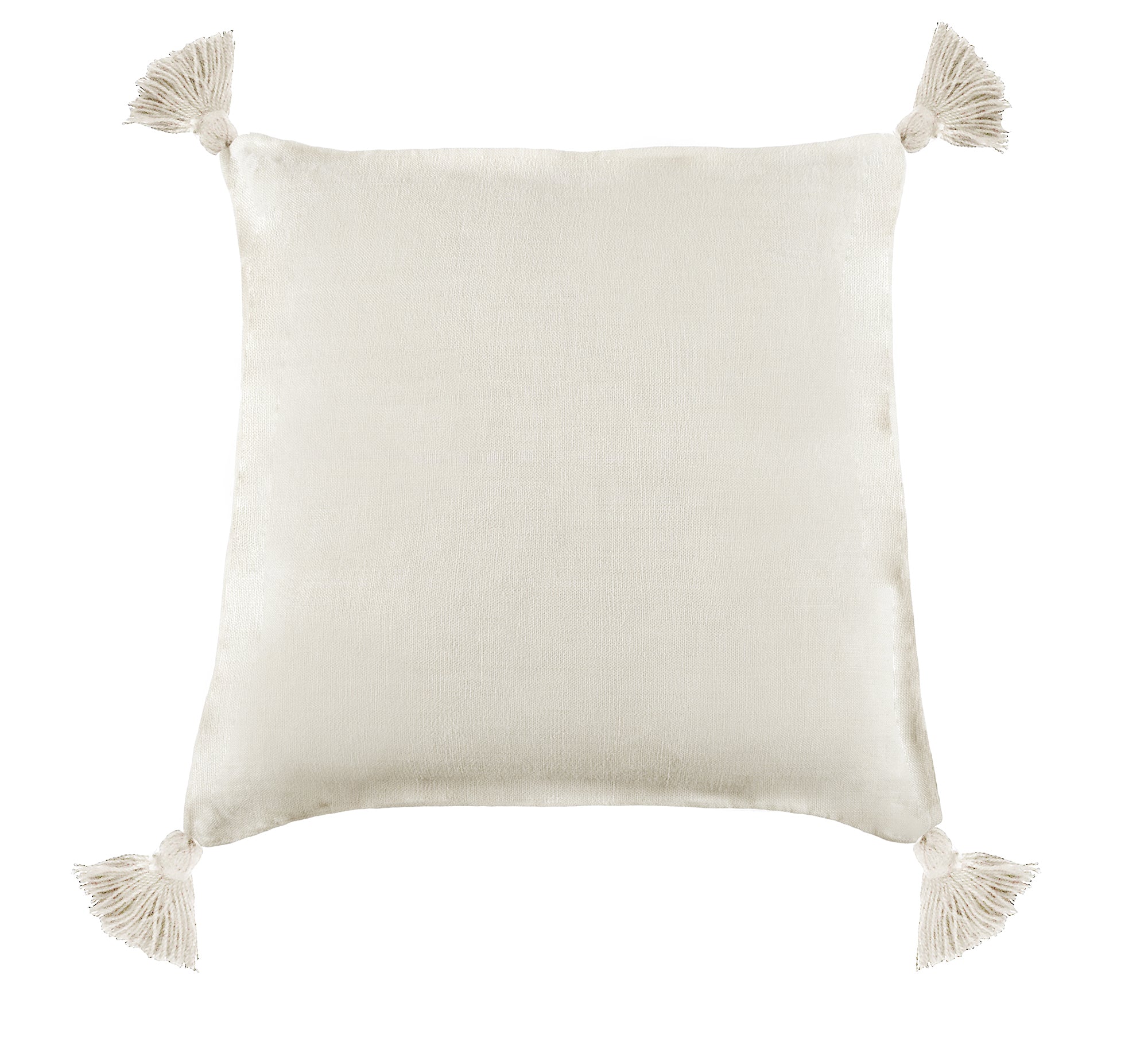 White tassel outlet pillow